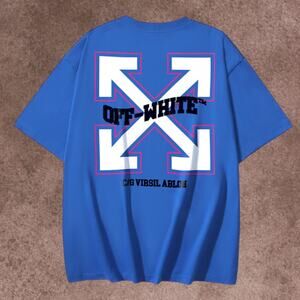 Off-white Men's Blue Short Sleeve T-Shirt